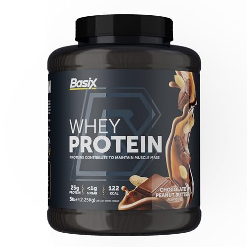 Basix Muscle Whey Protein 5Lb Tubs - Chocolate Peanut Butter