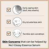 Numbuzin No.1 Glossy Essence Serum – 1.69 fl oz / 50ml | Herbal Formula for Dull, Aging Skin