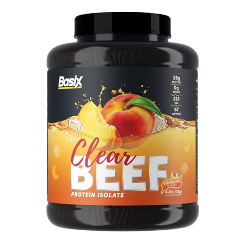 BASIX CLEAR BEEF PROTEIN ISOLATE PEACH ICED TEA 4.4LB