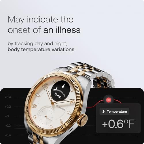 Withings Scanwatch Nova Brilliant – Health Hybrid Smartwatch with SPO2 & Temperature