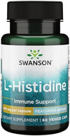 Swanson Ajipure L-Histidine: Pharmaceutical Grade Amino Acid (60 VegCaps)