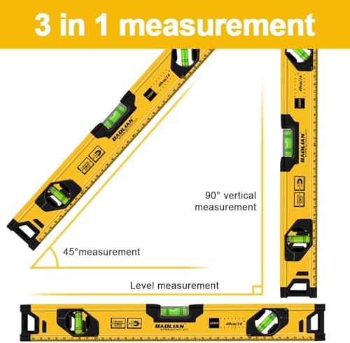400mm Shockproof Torpedo Level - Magnetic Aluminum Alloy Spirit Level