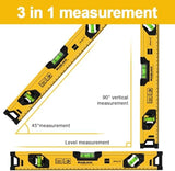 400mm Shockproof Torpedo Level - Magnetic Aluminum Alloy Spirit Level
