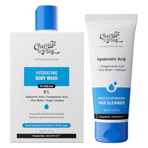 Chemist at Play Hydrating Body & Face Wash with 5% Hyaluronic Acid for Dry Skin Relief