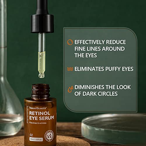 Vibrant Glamour Retinol Eye Serum: Reduce Dark Circles & Puffiness