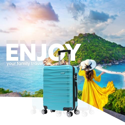 Hardside ABS Travel Suitcase with Spinner Wheels & Lock - A507A