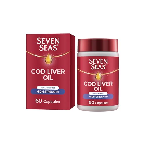 Seven Seas Omega-3 Fish Oil Plus Cod Liver Oil with Vitamin D - 60 High-Strength Capsules