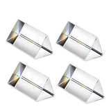 NALACAL Optical Glass Prisms Set - 4pcs Crystal Triangular Prisms for Rainbow Light Experiments & Decor