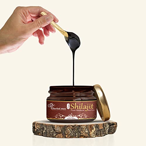 Herbal Max Himalayan Shilajit Resin - Pure Performance Booster for Stamina & Endurance, 20g Pack of 2
