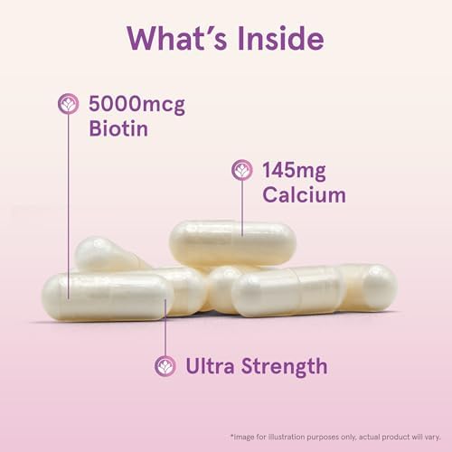Jarrow Formulas Biotin 5000 mcg - 100 Capsules for Hair, Skin & Nails