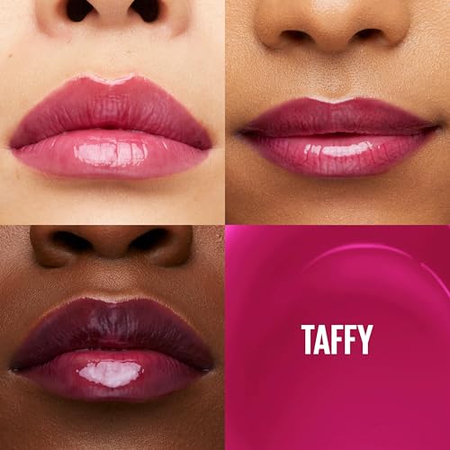 Maybelline New York Lifter Gloss Hydrating Lip Gloss with Hyaluronic Acid - Taffy Sheer Berry | 1 Count