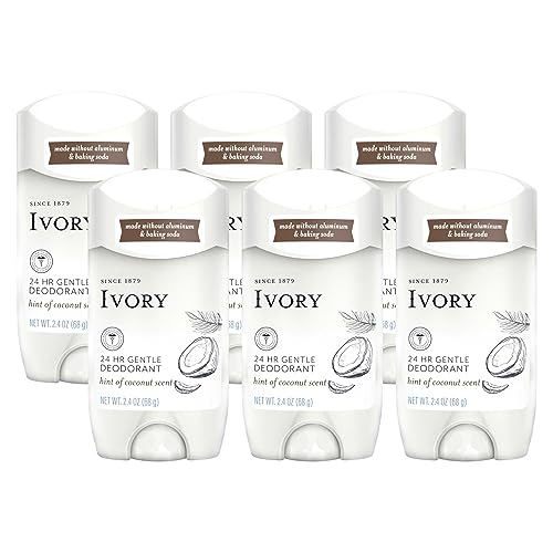 Ivory Aluminum Free Deodorant - Hint of Coconut (6 Pack)