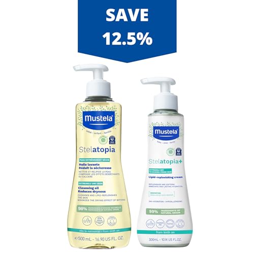 Mustela Stelatopia Eczema-Prone Skin Bath Time Gift Set Family Skin Care Essentials