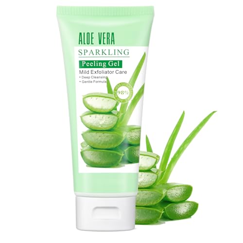 Aloe Vera Peeling Gel - Sparkling Facial Scrub for Deep Cleansing & Gentle Exfoliation | All Skin Types