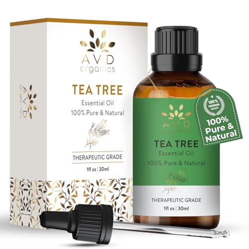 AVD ORGANICS Tea Tree Essential Oil 30ml - 100% Pure Natural Therapeutic Grade Aromatherapy Oil for Relaxation, Skin & Hair Care