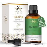 AVD ORGANICS Tea Tree Essential Oil 30ml - 100% Pure Natural Therapeutic Grade Aromatherapy Oil for Relaxation, Skin & Hair Care