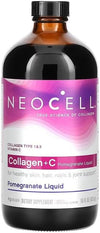Neocell Collagen +C Pomegranate Liquid - 16 oz for Youthful Radiance