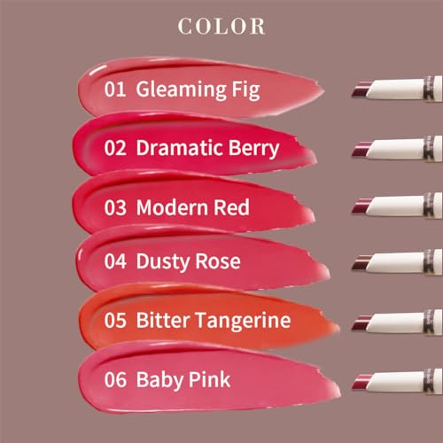 MilleFée Glow Lips Luster Lipstick - Sparkling Finish for Anti-Falling and Moisturizing, Dusty Rose