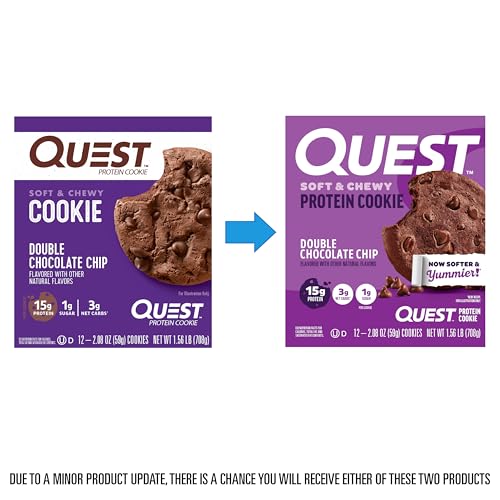 Quest Nutrition Double Chocolate Chip High Protein Cookies (12 Pack)