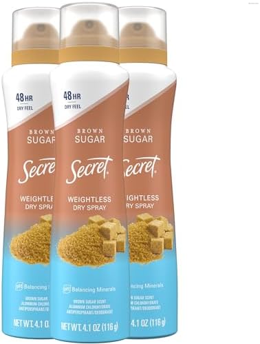 Women's 48 Hour Antiperspirant Deodorant - Long Lasting Sweat and Odor Protection, Gentle Formula, Brown Sugar Scent, 4.1 oz Pack of 3