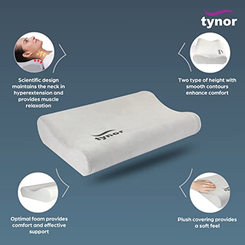 Tynor Contoured Cervical Pillow B-19 | Neck Support & Pain Relief (Universal)