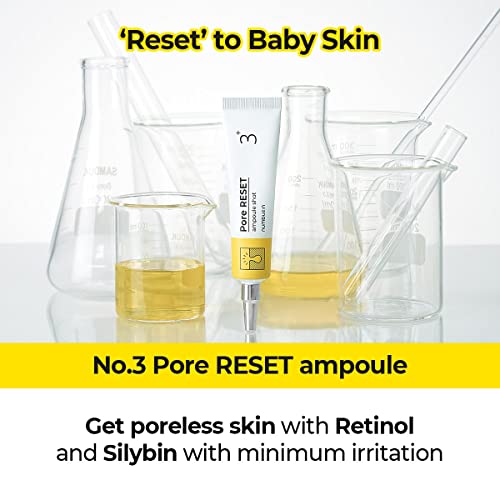 numbuzin No.3 Pore Reset Ampoule Shot – Retinol + Niacinamide for Refined Pores & Sebum Control