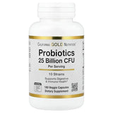California Gold Nutrition Probiotics - 10 Strain, 25 Billion CFU, 180 Veggie Capsules