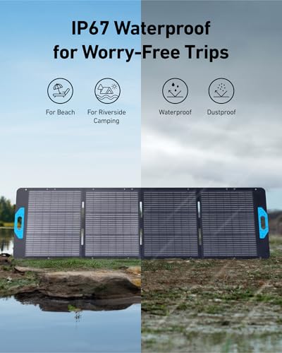 Anker SOLIX PS200 200W Foldable Portable Solar Panel Charger for RV & Camping