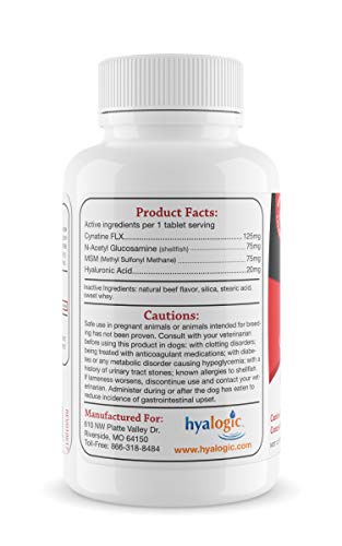 Hyalogic Pro Advanced HyaFlex for Dogs - Joint Support Wafers (30 Beef Flavored Tablets)
