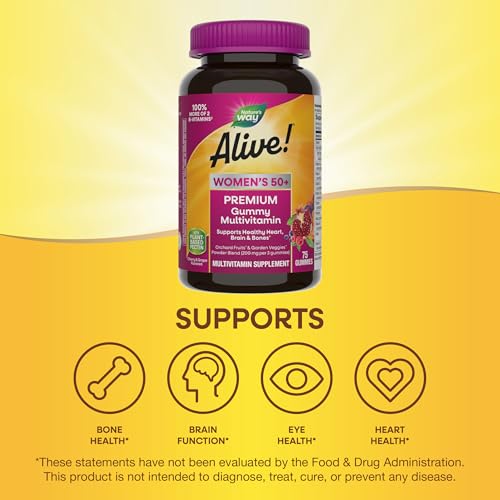 Nature's Way Alive Women's Gummy Vitamins - 75 Gummies for Daily Health & Wellness