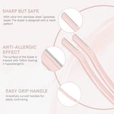 3 Pack Eyebrow Razors - Stainless Steel Facial Hair Remover for Women & Men