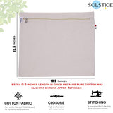 SOLSTICE Cotton Saree Cover Storage Bags 18" x 15" Zipper Closure - Pack of 10 No Window