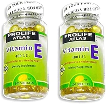 Prolife Atlas Vitamin E 400 IU - 200 Softgels (2 Packs)
