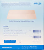Areza Medical Silicone Gel Sheets for Scars, 4x4, 3 Sheets