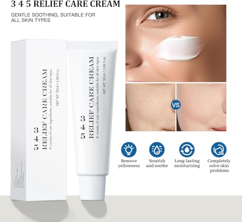 Hydrating Facial Moisturizer Cream for Dry & Sensitive Skin - Daily Soothing & Non-Greasy Formula