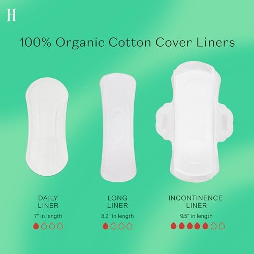 The Honey Pot Company, Herbal-Infused Cotton Pads with Wings, Organic Incontinence Overnight, 16 Count