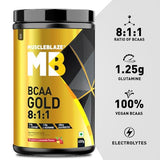 MuscleBlaze BCAA Gold 8:1:1 - 450g (Raspberry Lemonade) | Muscle Recovery