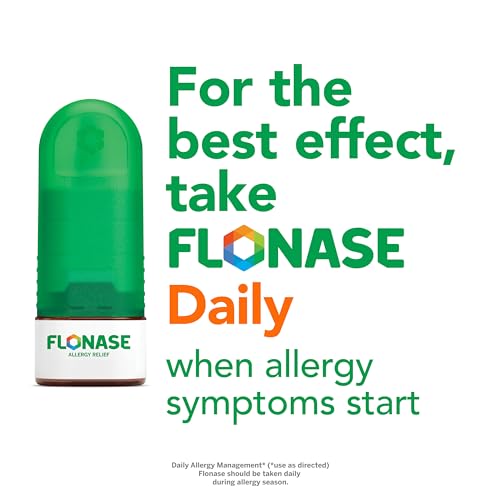 Flonase Allergy Relief Nasal Spray - 24-Hour Non-Drowsy Multi-Symptom, 144 Sprays + Bonus Tissues