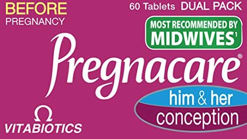 Vitabiotics Pregnacare Men and Women Fertility Support, 60 Tablets