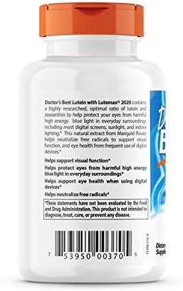 Doctor's Best, Lutein, Lutemax 2020, 20 mg, 180 Softgels