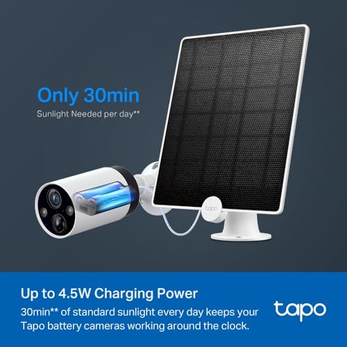 Tapo 4.5W Solar Panel for Battery-Powered Cameras, IP65 Weatherproof with 360° Adjustable Bracket