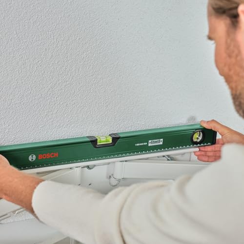 Bosch 60 cm Spirit Level with Fluorescent Bubble Vials and Soft Grip - Metric Scale