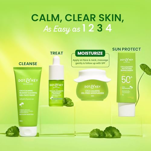 Dot & Key Niacinamide Cica Oil-Free Face Moisturizer for Acne-Prone Skin - 60ml