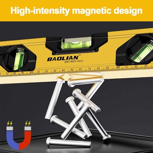 TERRIFI 16 Inch Spirit Level with Magnetic Base - Shock Proof Aluminum for Construction and DIY