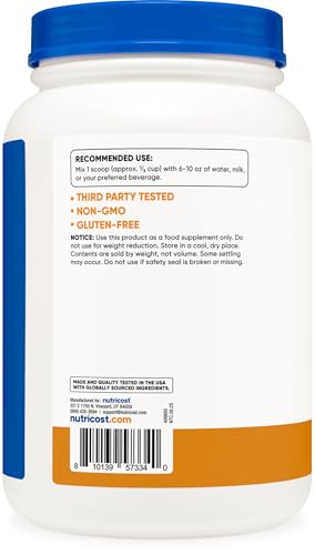 Nutricost Whey Protein Isolate | Salted Caramel 2LBS High-Purity Muscle Builder