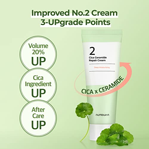 numbuzin No.2 Cica Ceramide Repair Cream – Soothing & Barrier Repair Korean Skincare