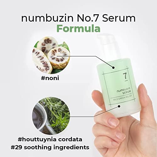 numbuzin No.7 Mild Green Soothing Serum – Centella & Green Tea for Acne-Prone, Redness-Prone Skin