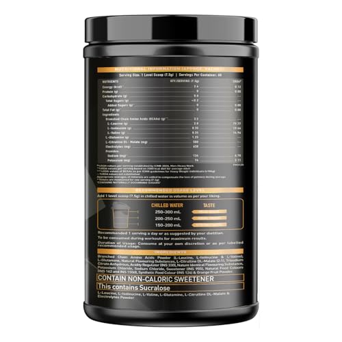 MuscleBlaze BCAA Gold 8:1:1 - 450g (Raspberry Lemonade) | Muscle Recovery