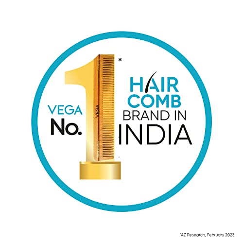 Vega Graduated Dressing Comb - Professional Brown Hair Styling Tool for Precision Detangling