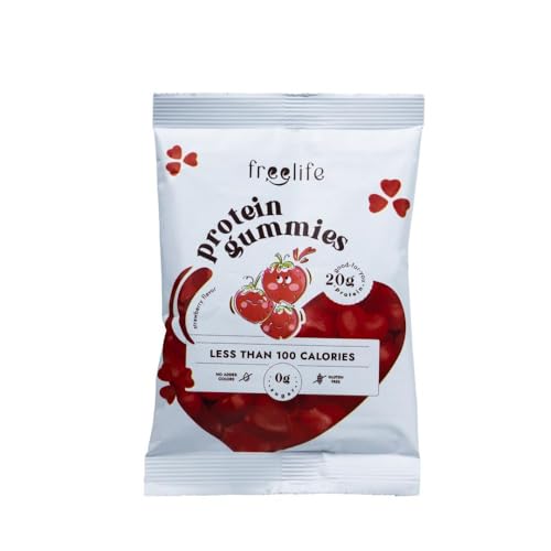 Freelife Protein Gummies Strawberry Flavor 32g Pack of 1 - High Protein Dietary Supplement